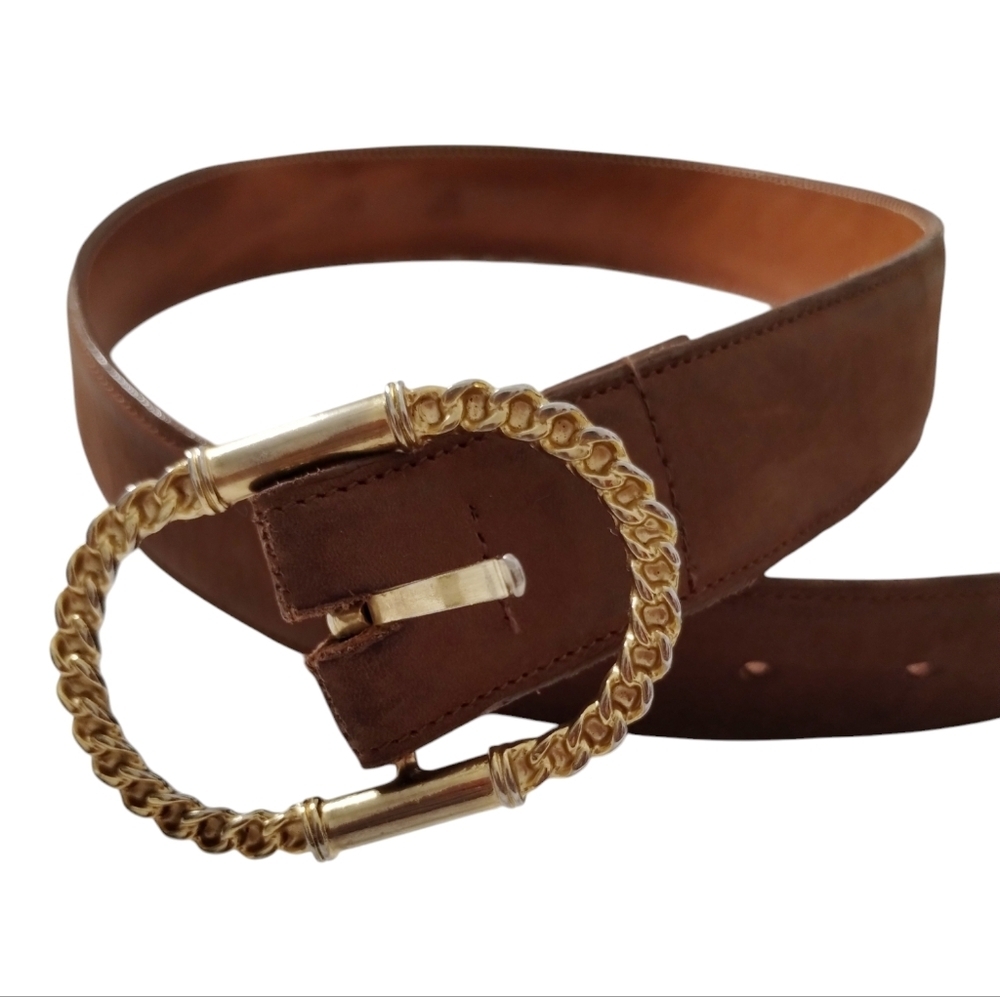 Zele Vintage Full Grain Cowhide Leather‎ Belt Womens size Med 30 Western, Casual
